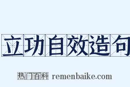 立功自效造句是什么意思的图片
